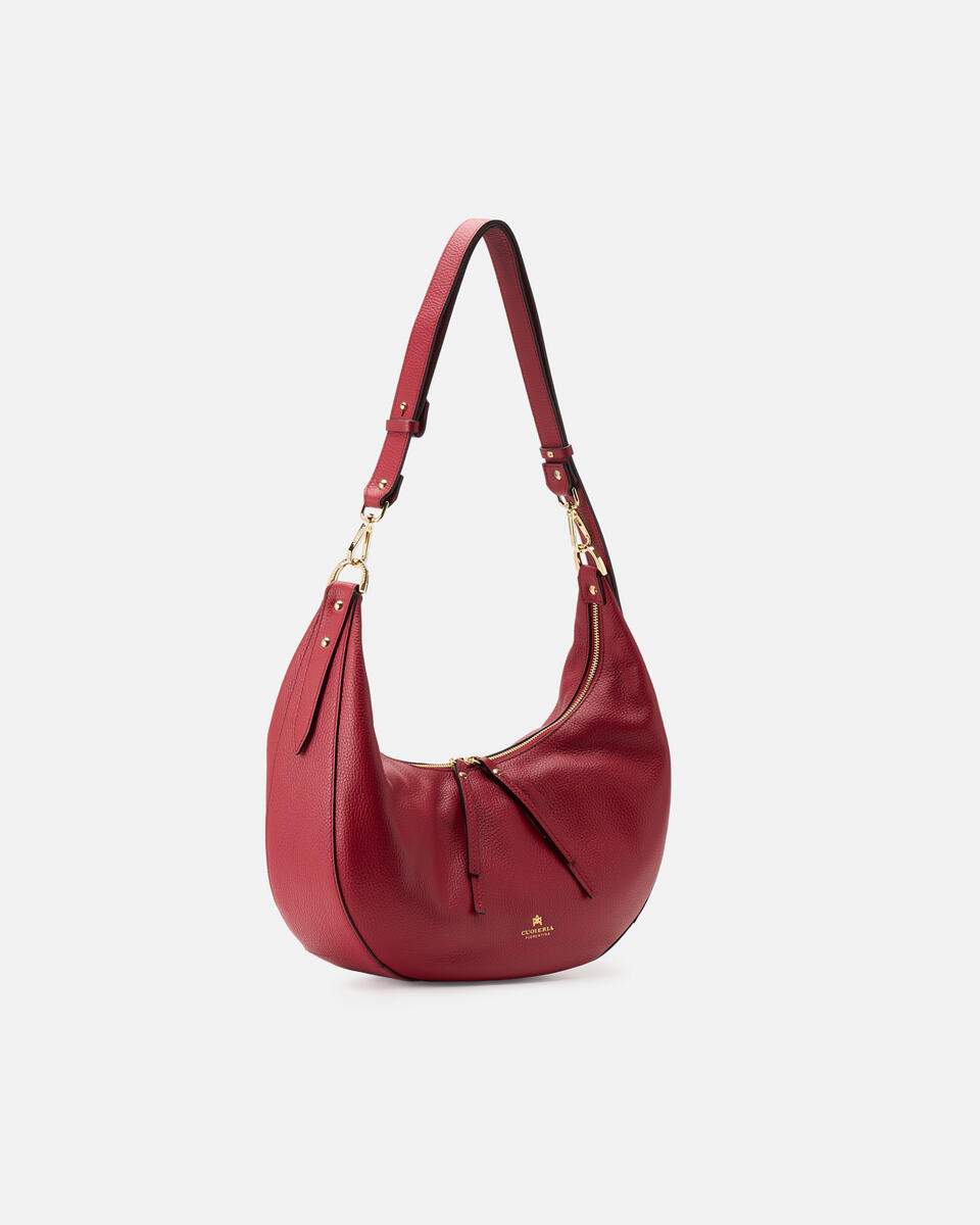 Eva soft large hobo Cherry  - Borse A Spalla - Borse Donna - Borse - Cuoieria Fiorentina