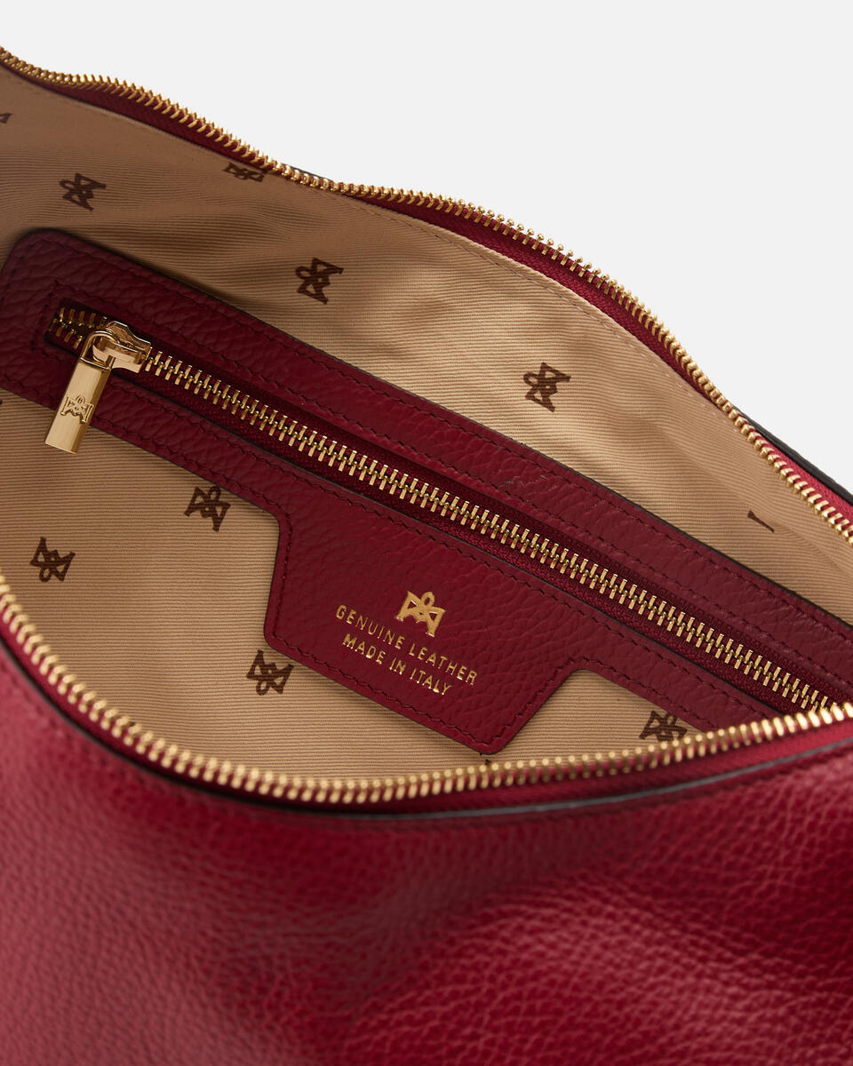 Eva soft large hobo Cherry  - Borse A Spalla - Borse Donna - Borse - Cuoieria Fiorentina