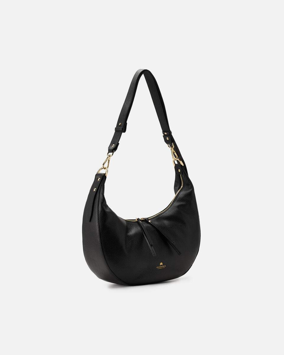 Eva soft large hobo Nero  - Borse A Spalla - Borse Donna - Borse - Cuoieria Fiorentina