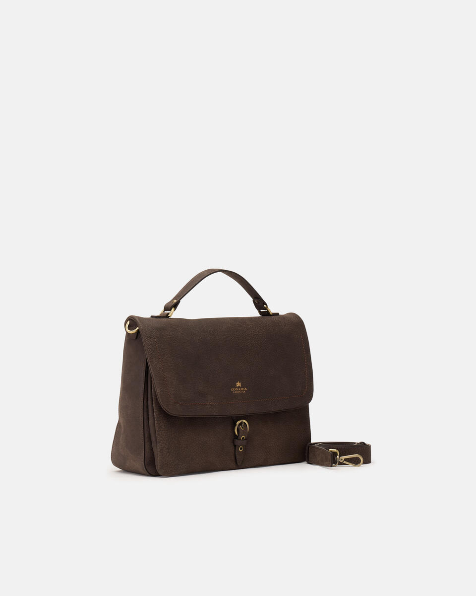 Eva soft large flap Cioccolato  - Cuoieria Fiorentina