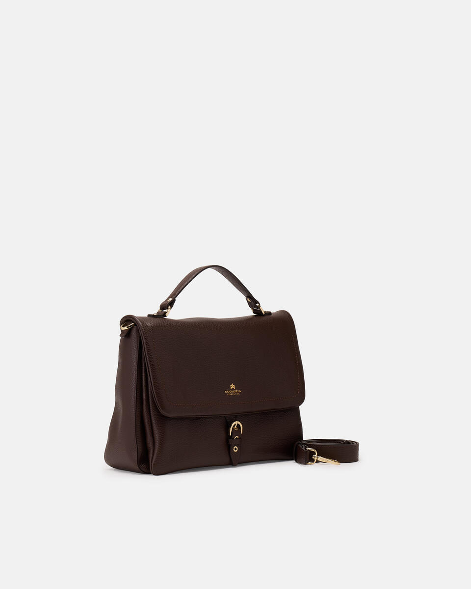 Eva soft large flap Cioccolato  - Cuoieria Fiorentina