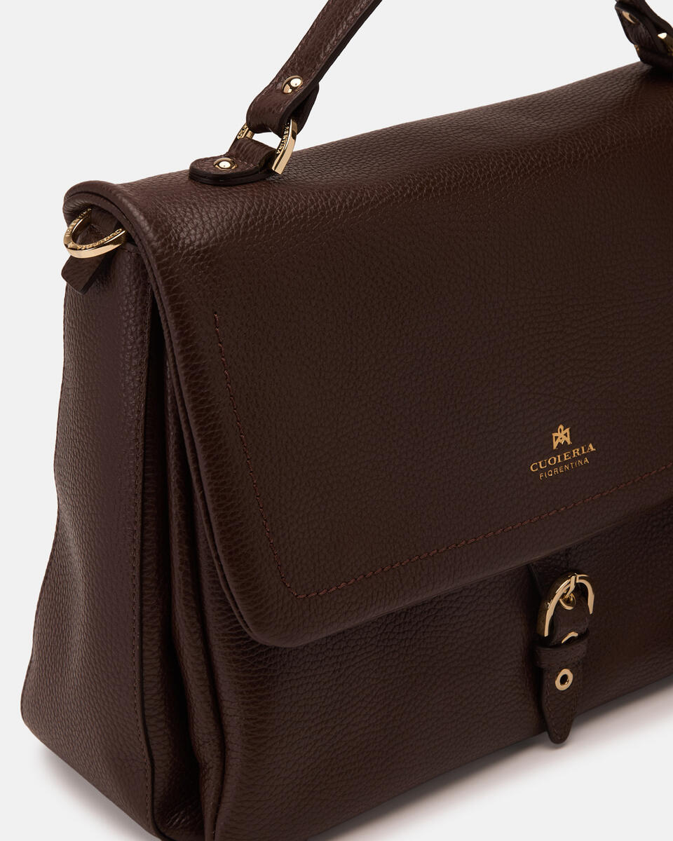 Eva soft large flap Cioccolato  - Cuoieria Fiorentina