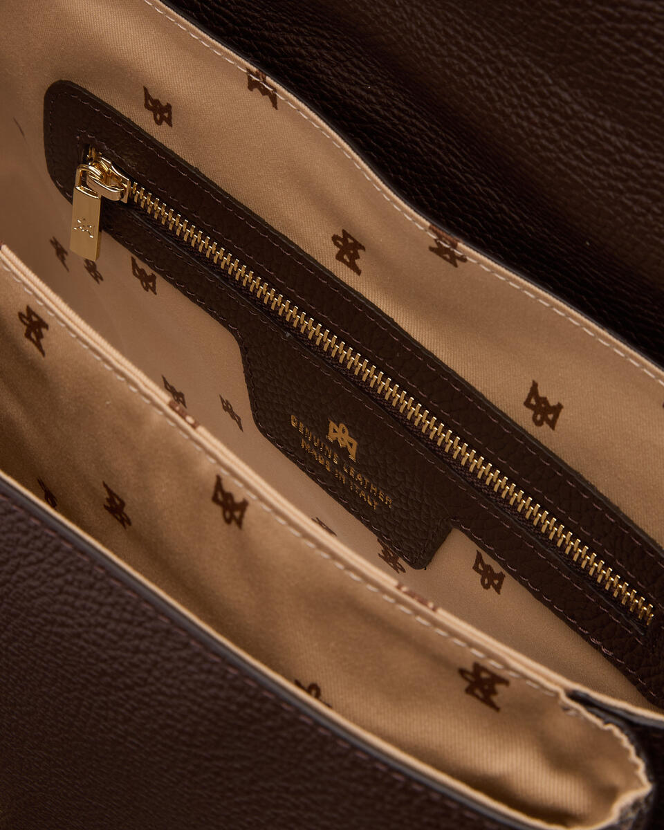 Eva soft large flap Cioccolato  - Cuoieria Fiorentina