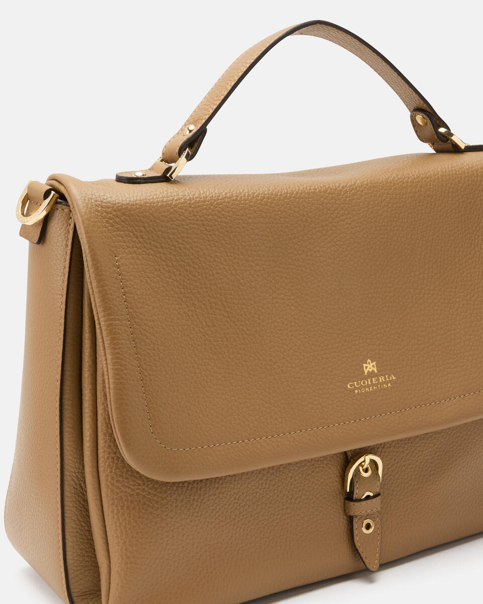 Eva soft large flap Desert  - Messenger - Borse Donna - Borse - Cuoieria Fiorentina