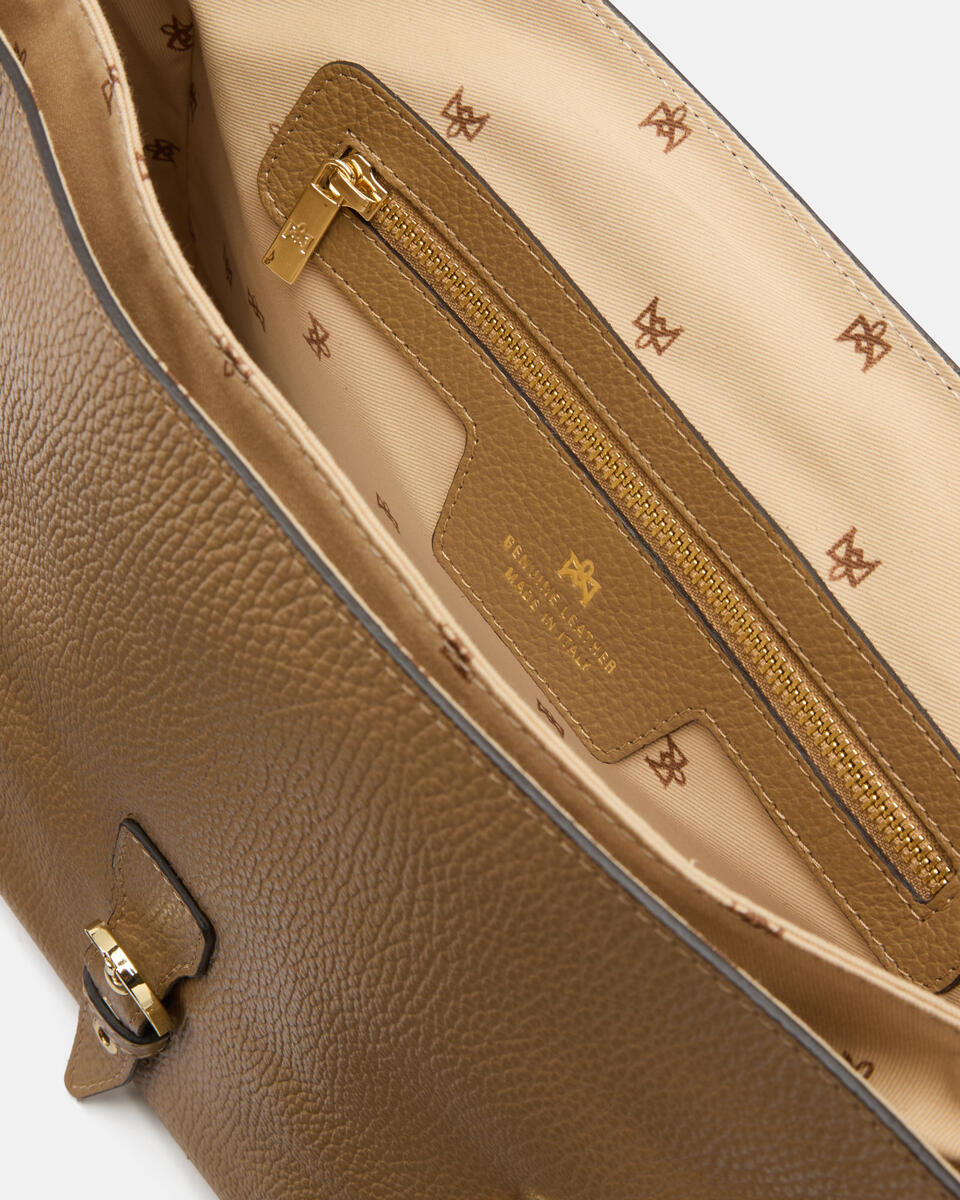 Eva soft large flap Desert  - Messenger - Borse Donna - Borse - Cuoieria Fiorentina