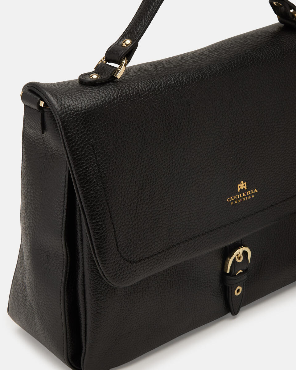 Eva soft large flap Nero  - Cuoieria Fiorentina