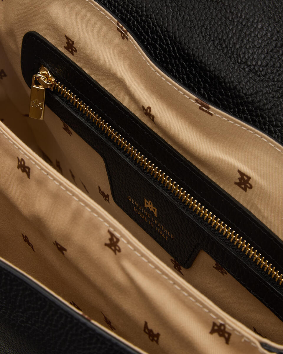 Eva soft large flap Nero  - Cuoieria Fiorentina