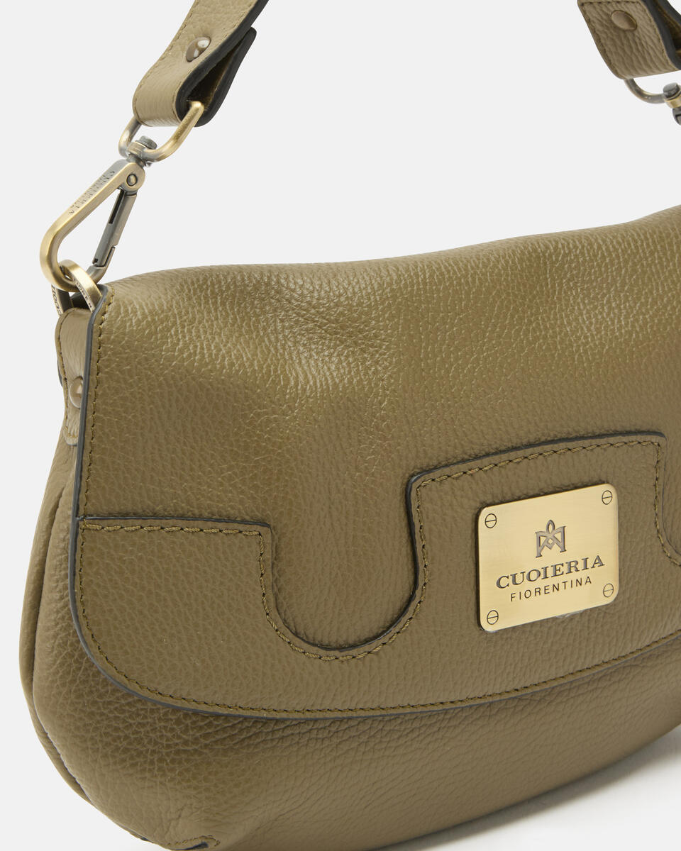 FLAP BAG Forest green   - Cuoieria Fiorentina