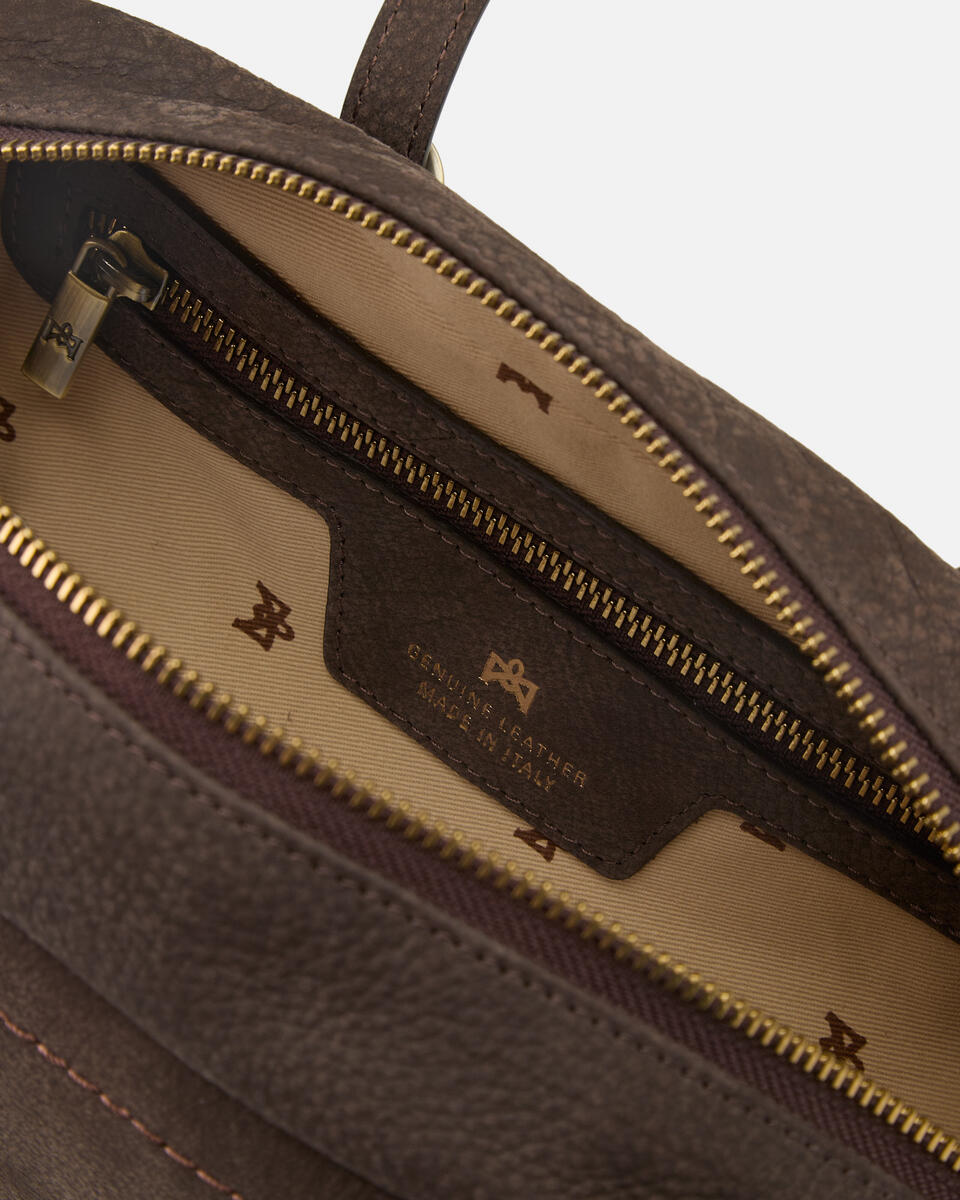 Eva soft duffle Cioccolato  - Borse A Spalla - Borse Donna - Borse - Cuoieria Fiorentina