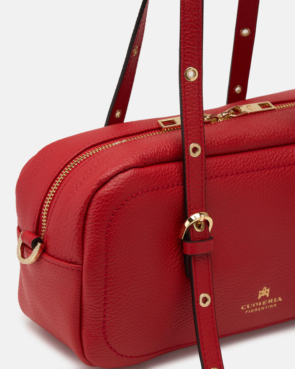 DUFFLE BAG Tomato  - Shoulder Bags - Women's Bags - Bags - Cuoieria Fiorentina