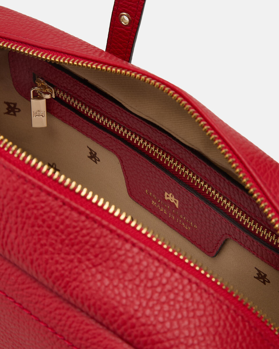DUFFLE BAG Tomato  - Shoulder Bags - Women's Bags - Bags - Cuoieria Fiorentina