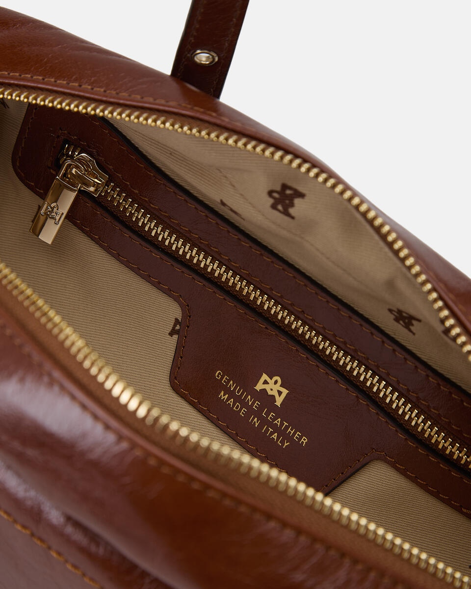 Eva soft duffle Vintage Caramel  - Borse A Spalla - Borse Donna - Borse - Cuoieria Fiorentina