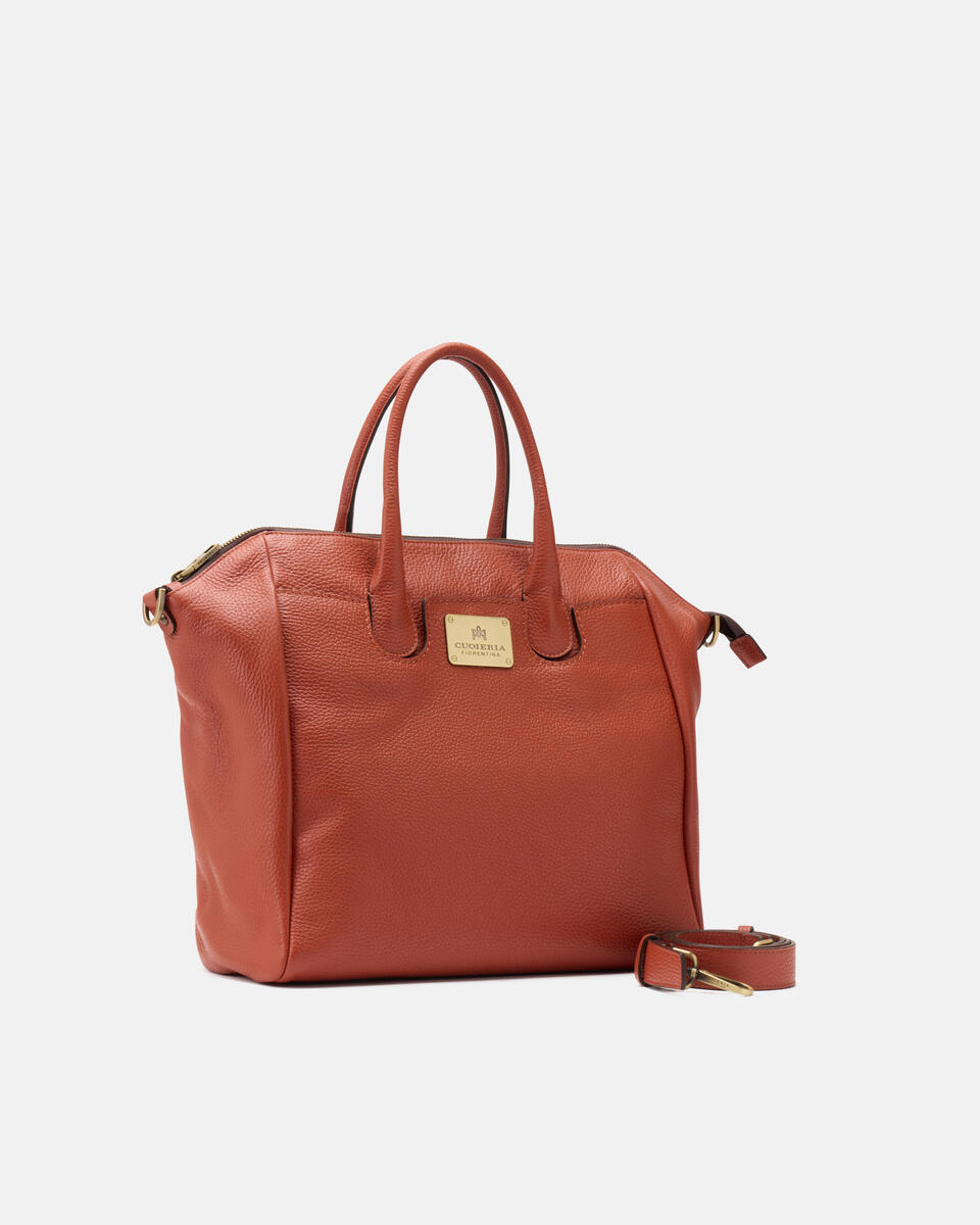 Bella selleria large tote Brick  - Cuoieria Fiorentina