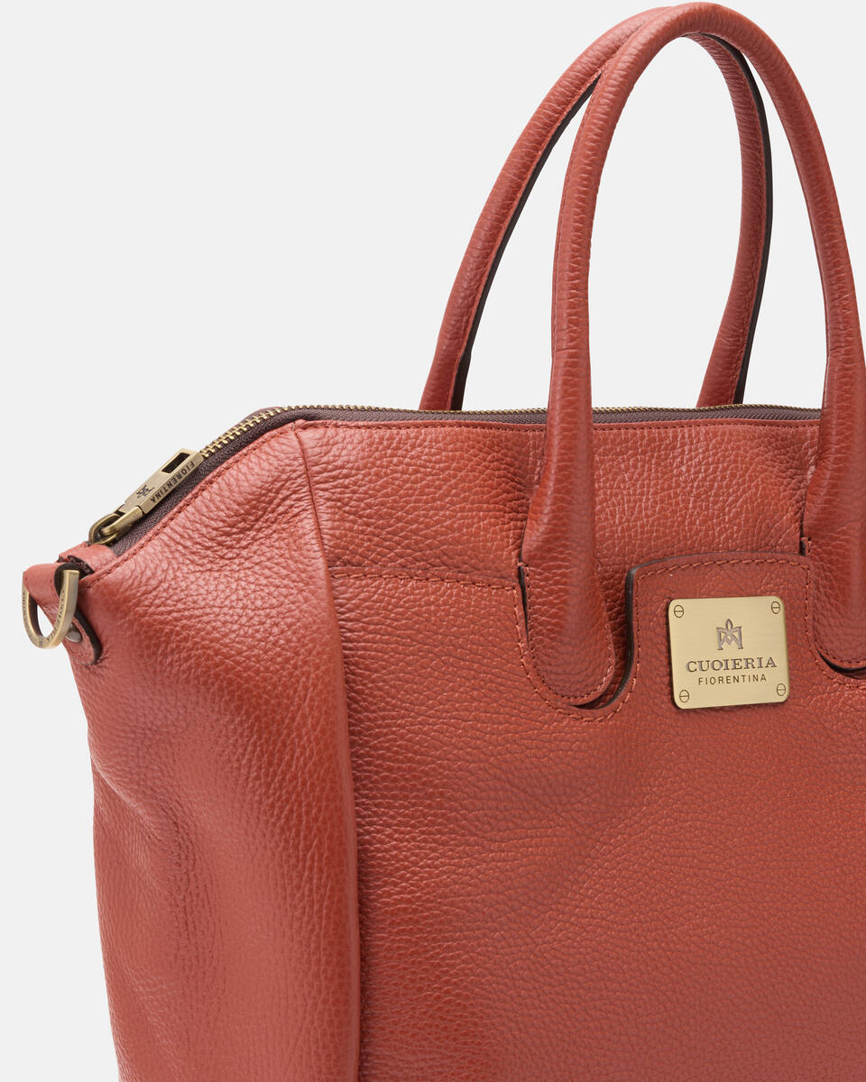 Bella selleria large tote Brick  - Cuoieria Fiorentina