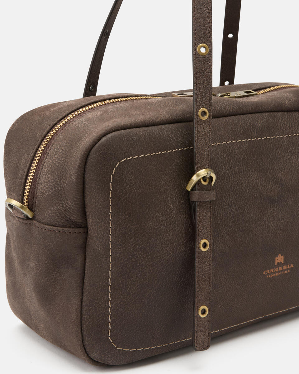 Eva soft large duffle Cioccolato  - Borse A Spalla - Borse Donna - Borse - Cuoieria Fiorentina