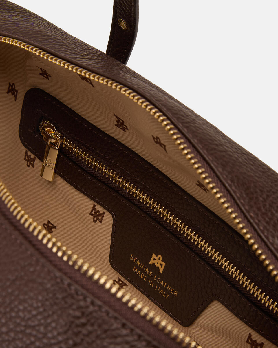 Eva soft large duffle Cioccolato  - Cuoieria Fiorentina