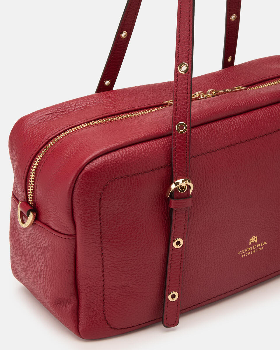 Eva soft large duffle Cherry  - Cuoieria Fiorentina