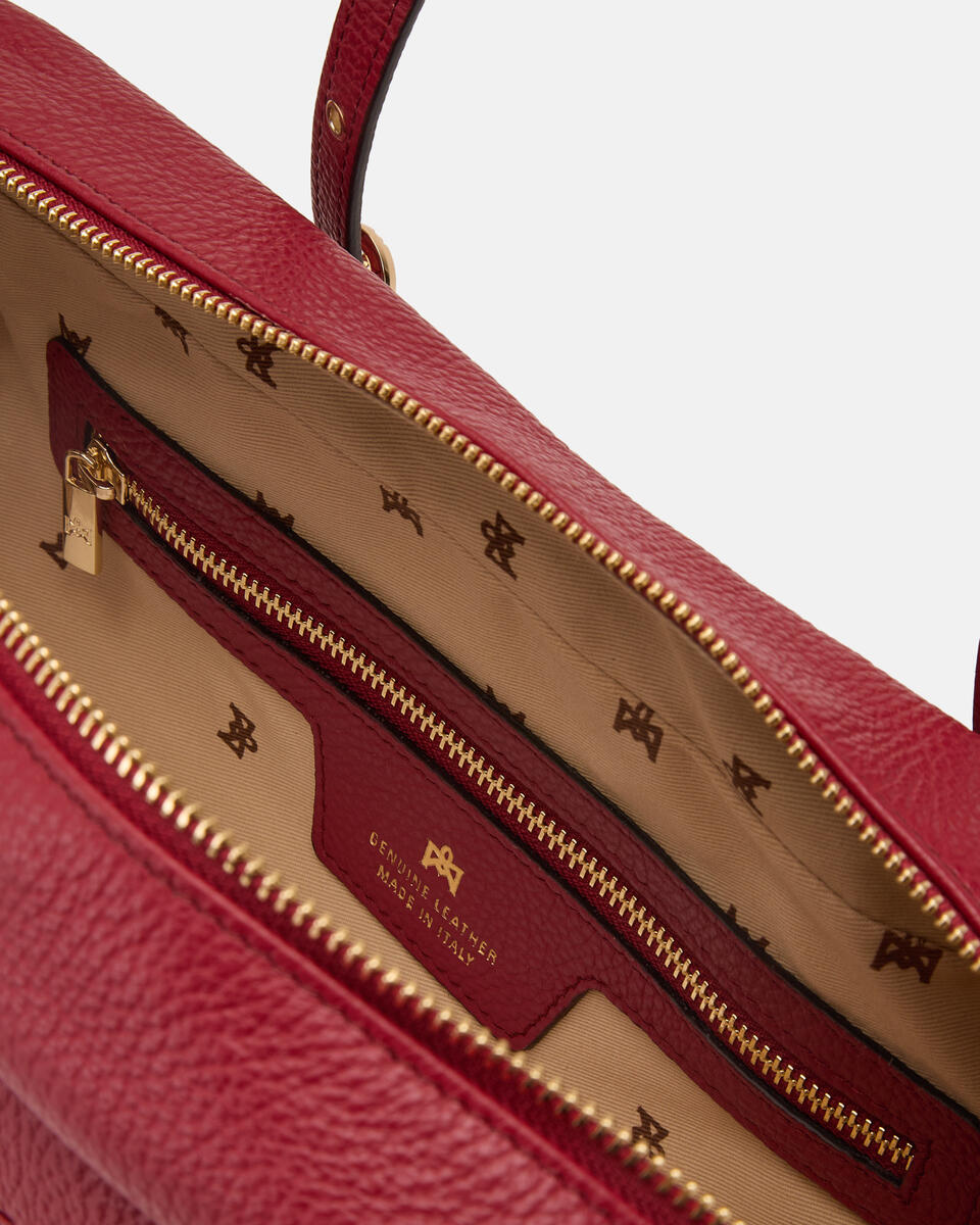 Eva soft large duffle Cherry  - Cuoieria Fiorentina