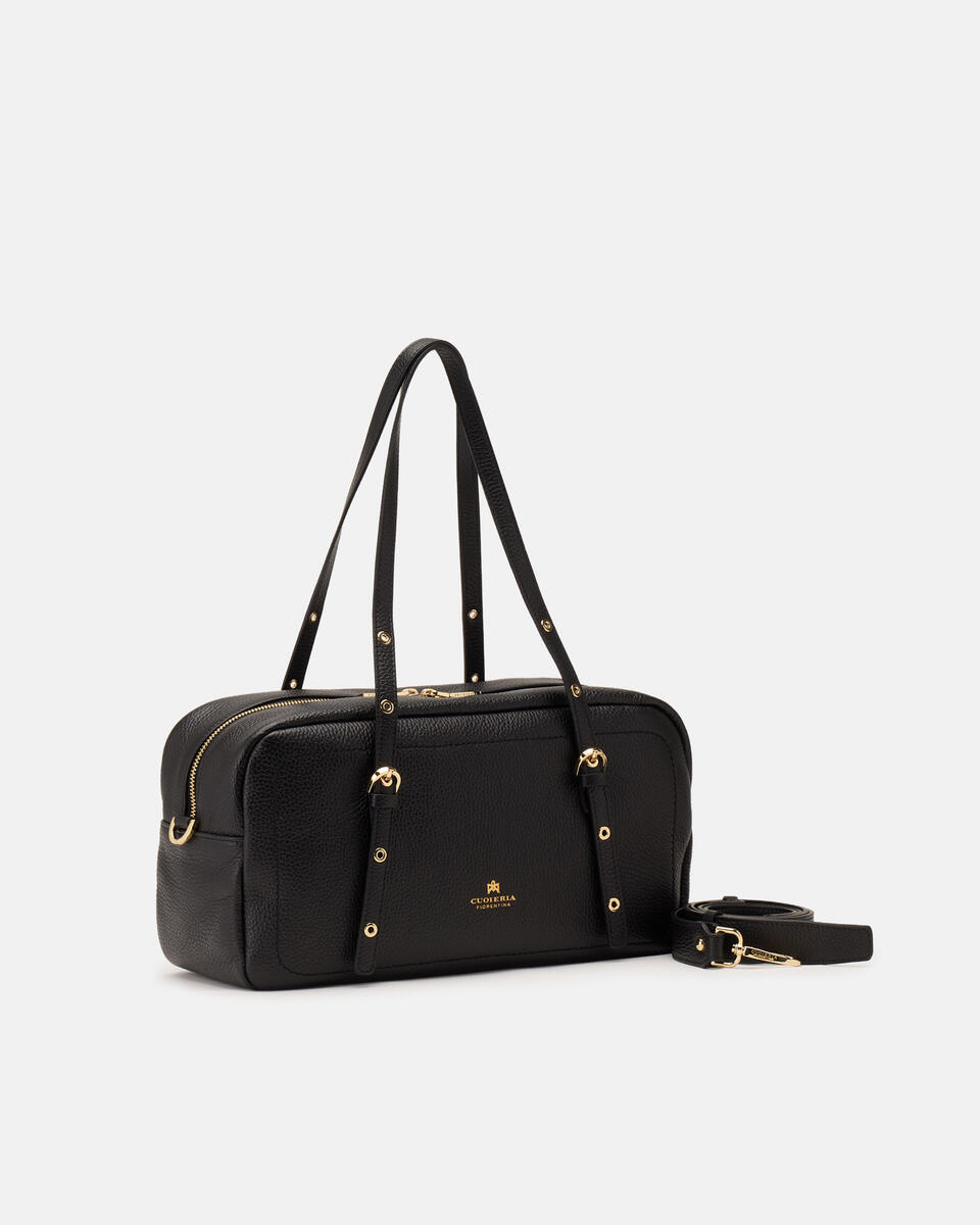 Eva soft large duffle Nero  - Cuoieria Fiorentina