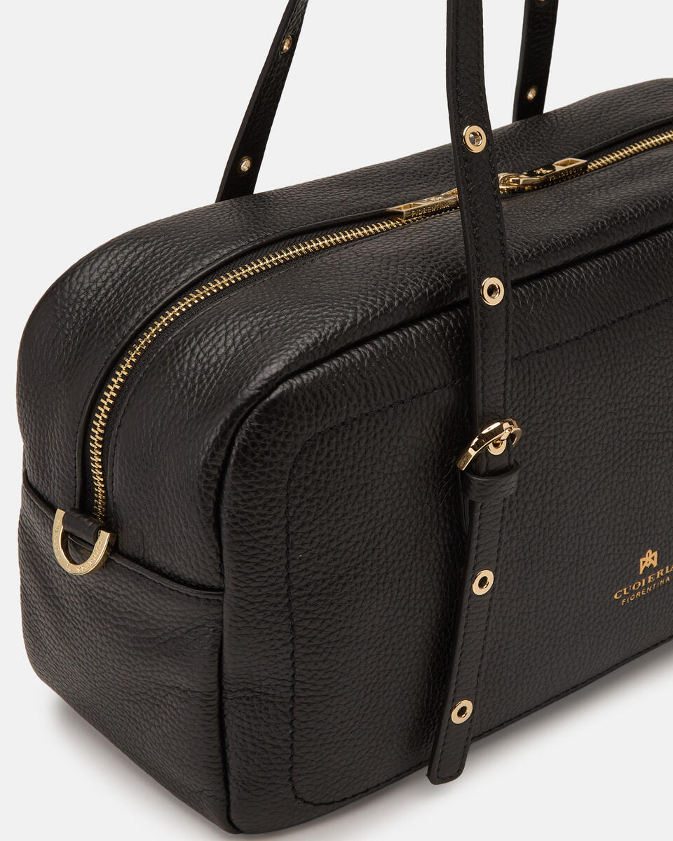 Eva soft large duffle Nero  - Cuoieria Fiorentina