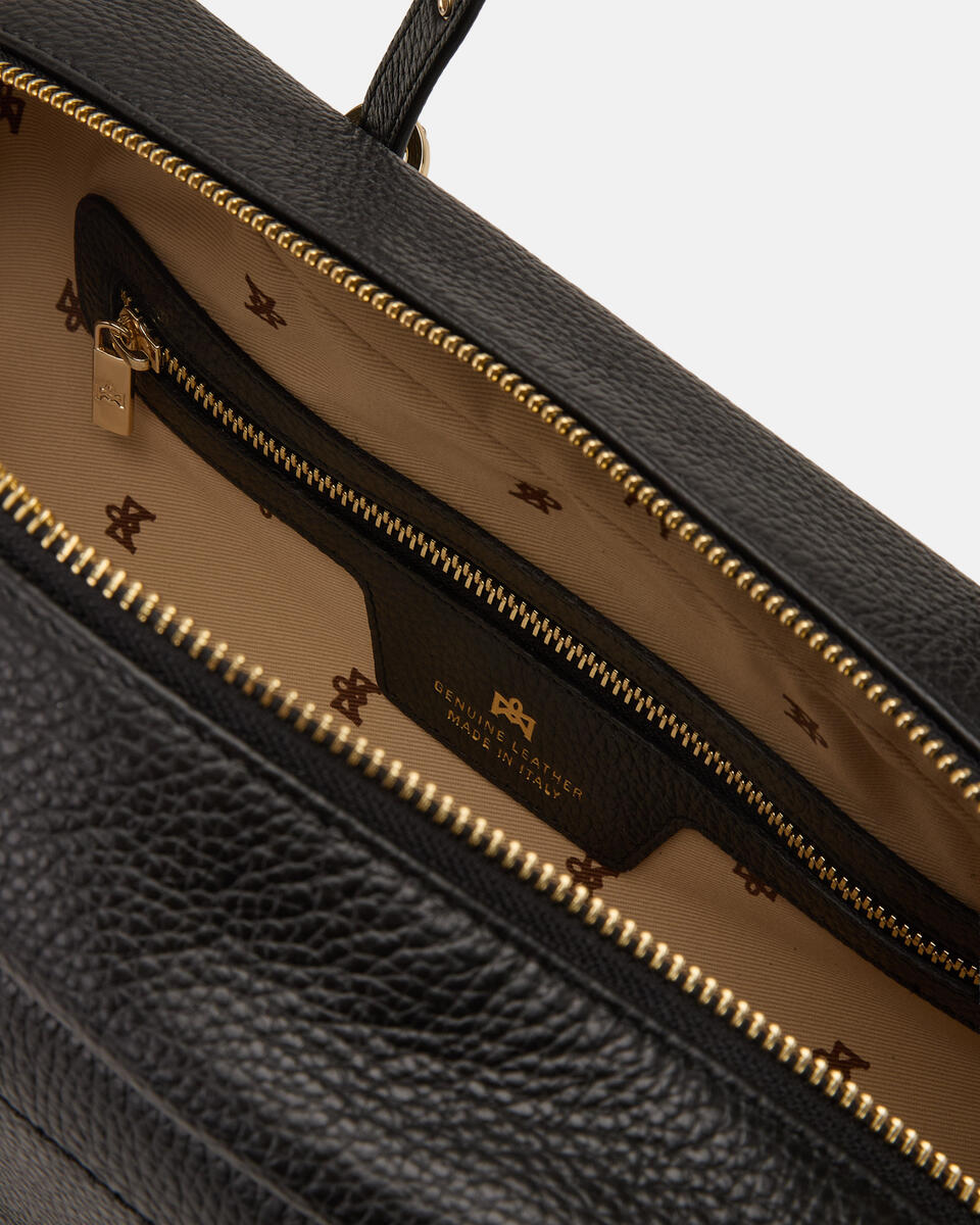 Eva soft large duffle Nero  - Cuoieria Fiorentina