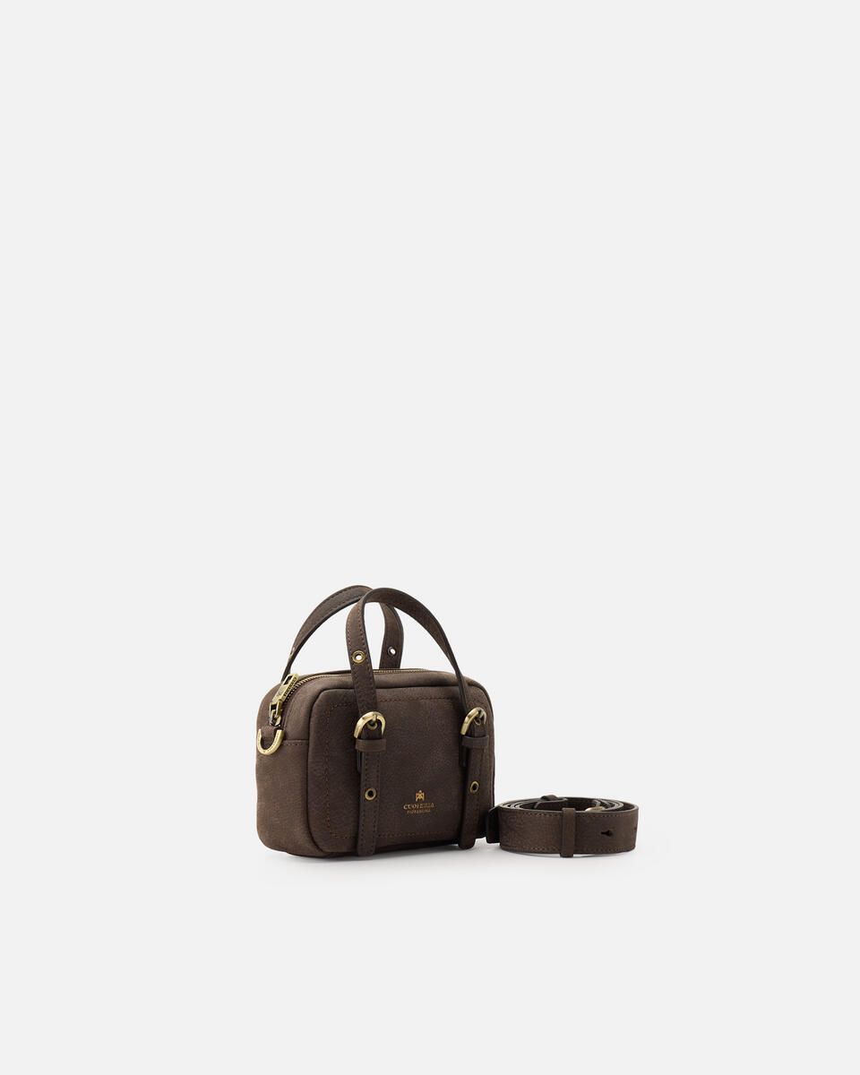 Eva soft mini duffle Cioccolato  - Mini Bags - Borse Donna - Borse - Cuoieria Fiorentina