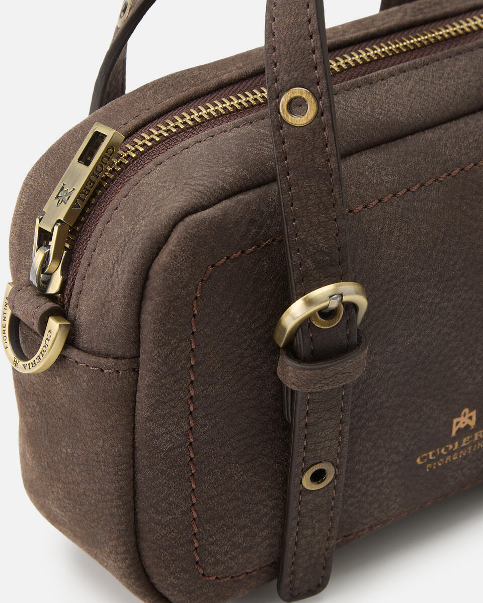 Eva soft mini duffle Cioccolato  - Mini Bags - Borse Donna - Borse - Cuoieria Fiorentina