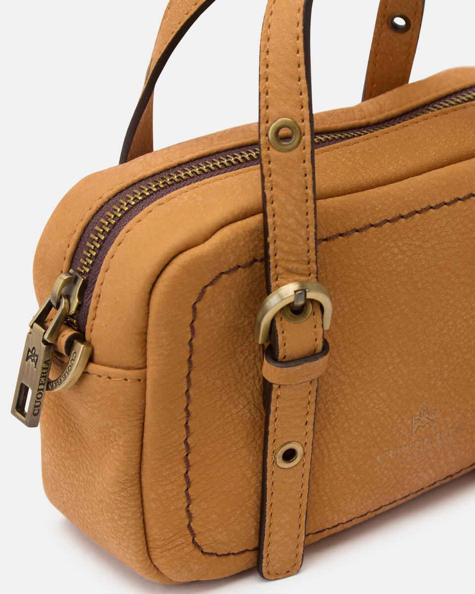 MINI DUFFLE BAG Curry  - Mini Bags - Women's Bags - Bags - Cuoieria Fiorentina