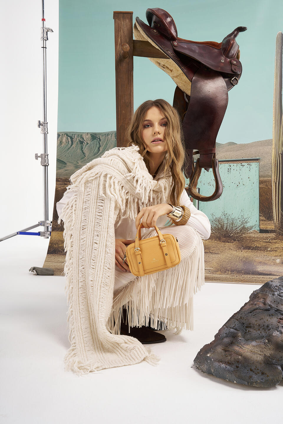 Eva soft mini duffle Apricot  - Mini Bags - Borse Donna - Borse - Cuoieria Fiorentina
