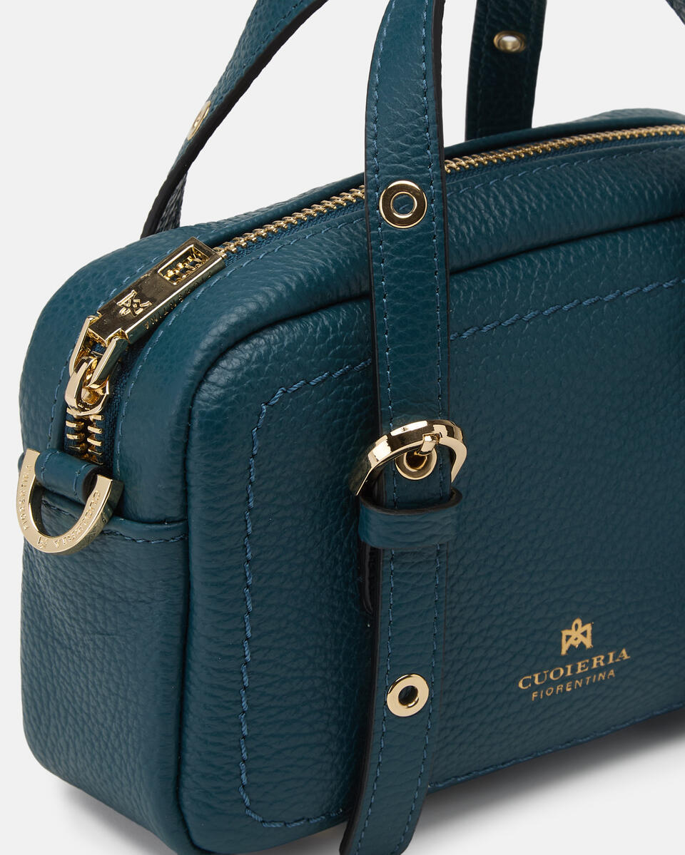 Eva soft mini duffle Teal  - Cuoieria Fiorentina