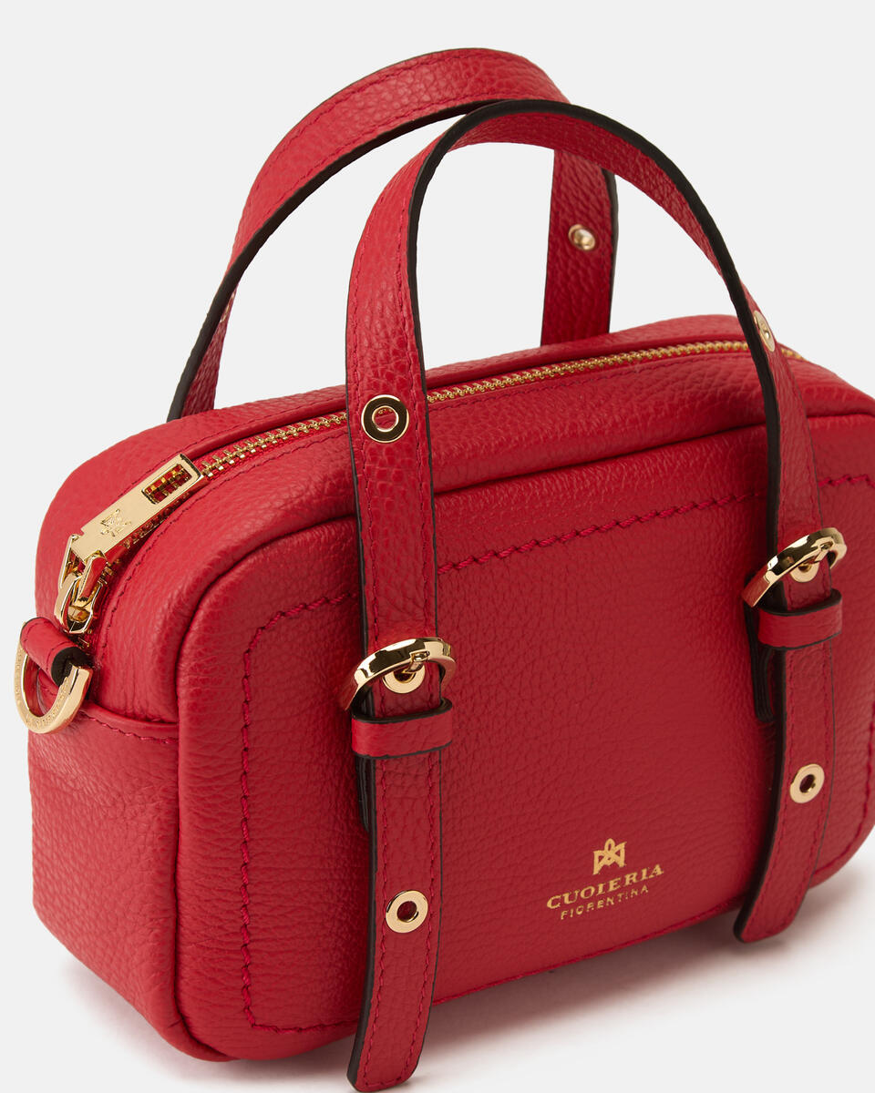 MINI DUFFLE BAG Tomato  - Mini Bags - Women's Bags - Bags - Cuoieria Fiorentina