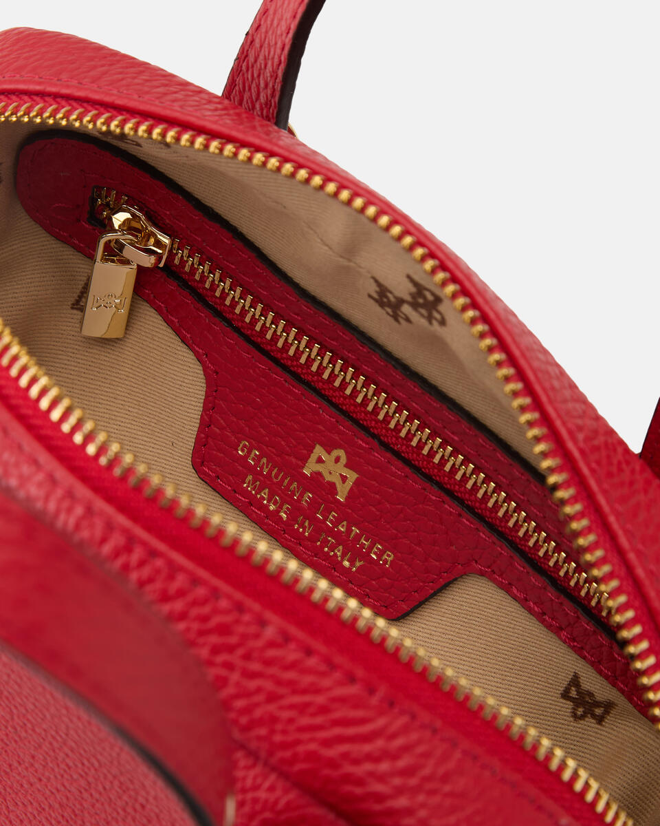 MINI DUFFLE BAG Tomato  - Mini Bags - Women's Bags - Bags - Cuoieria Fiorentina