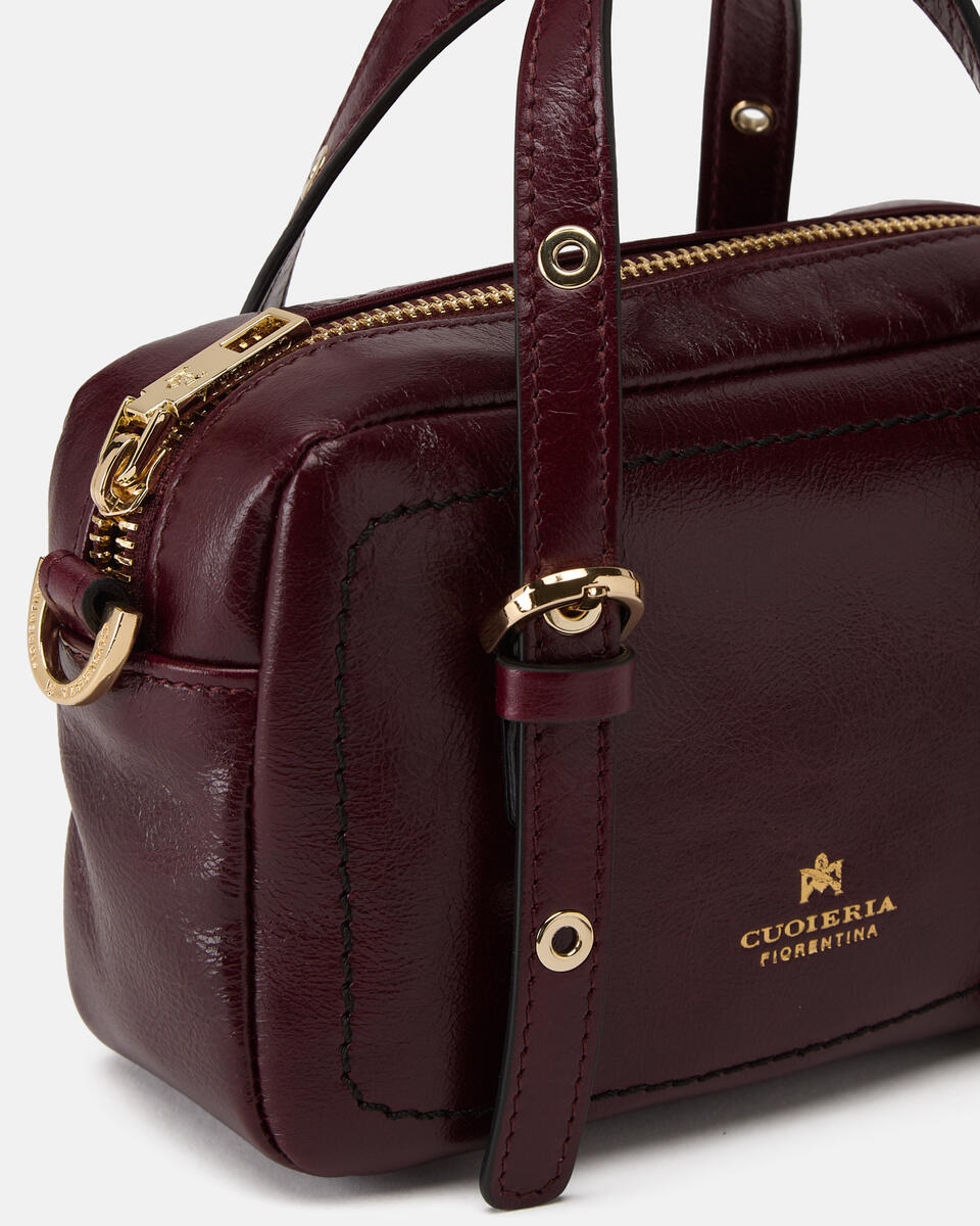 Eva soft mini duffle Vintage Amarena  - Mini Bag - Borse Donna - Borse - Cuoieria Fiorentina