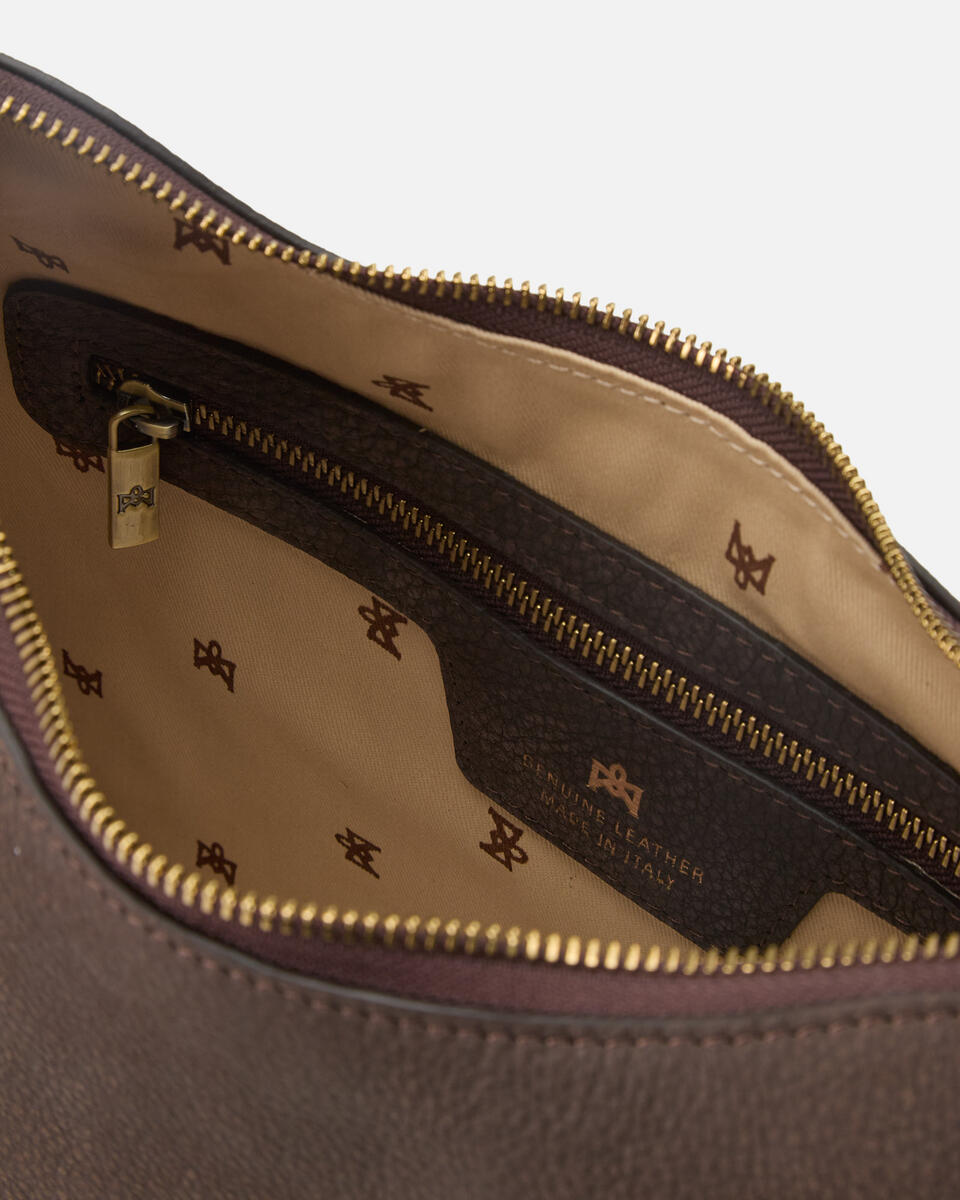Eva soft squared hobo Cioccolato  - Borse A Spalla - Borse Donna - Borse - Cuoieria Fiorentina