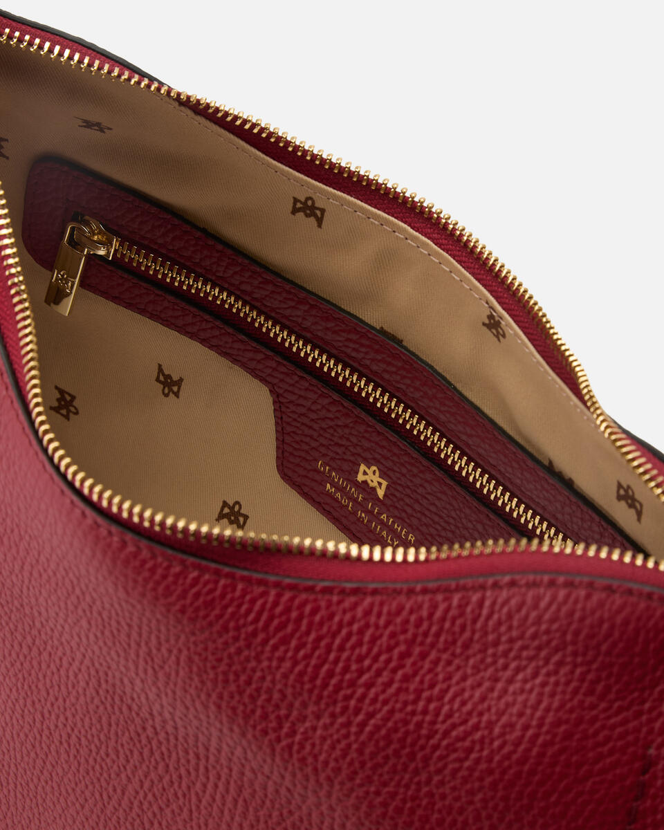 Eva soft squared hobo Cherry  - Borse A Spalla - Borse Donna - Borse - Cuoieria Fiorentina