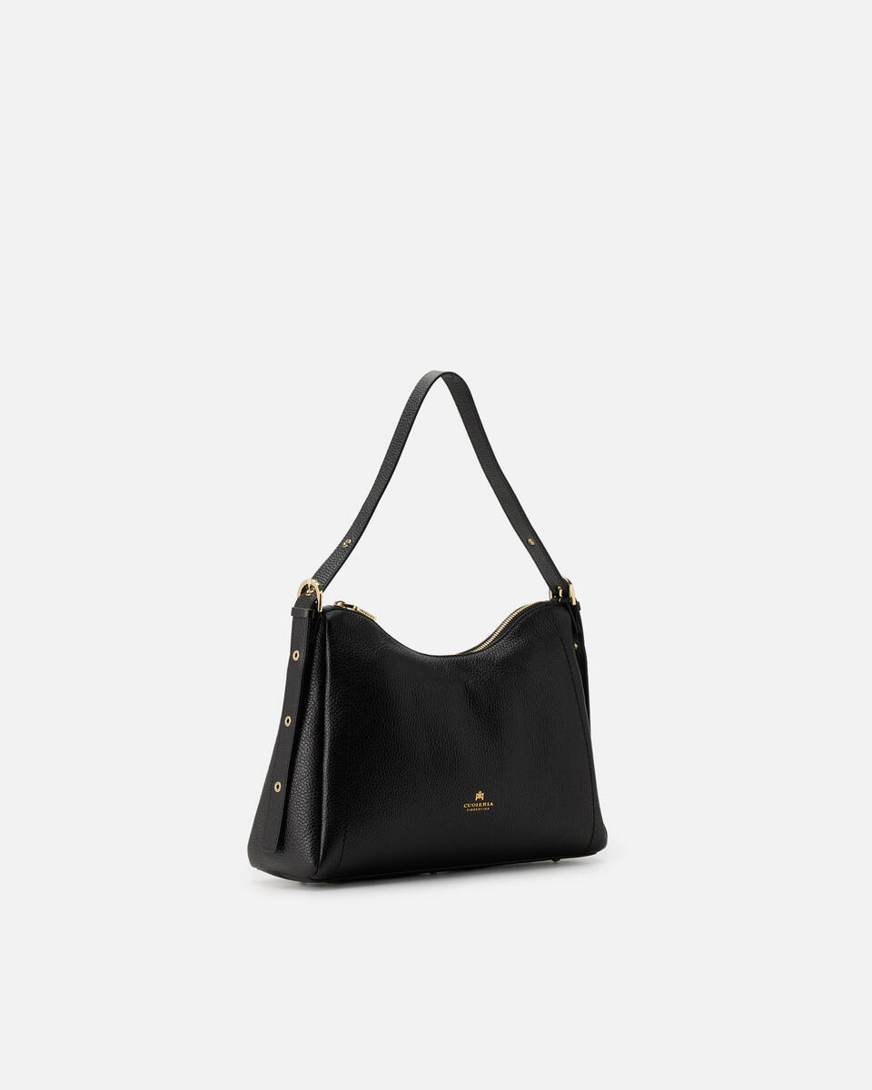 SQUARED HOBO Black  - Shoulder Bags - Women's Bags - Bags - Cuoieria Fiorentina