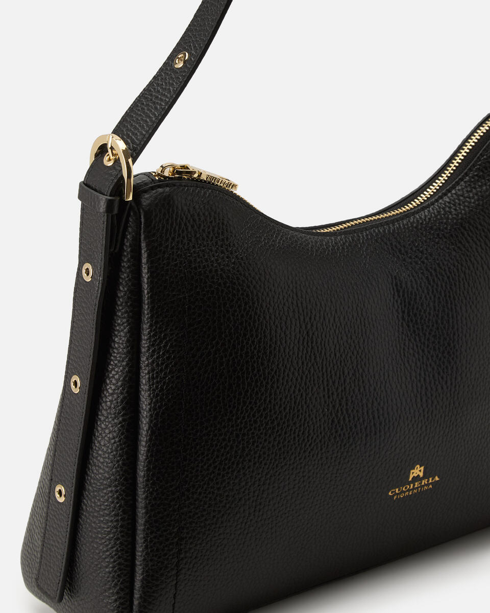 SQUARED HOBO Black  - Shoulder Bags - Women's Bags - Bags - Cuoieria Fiorentina