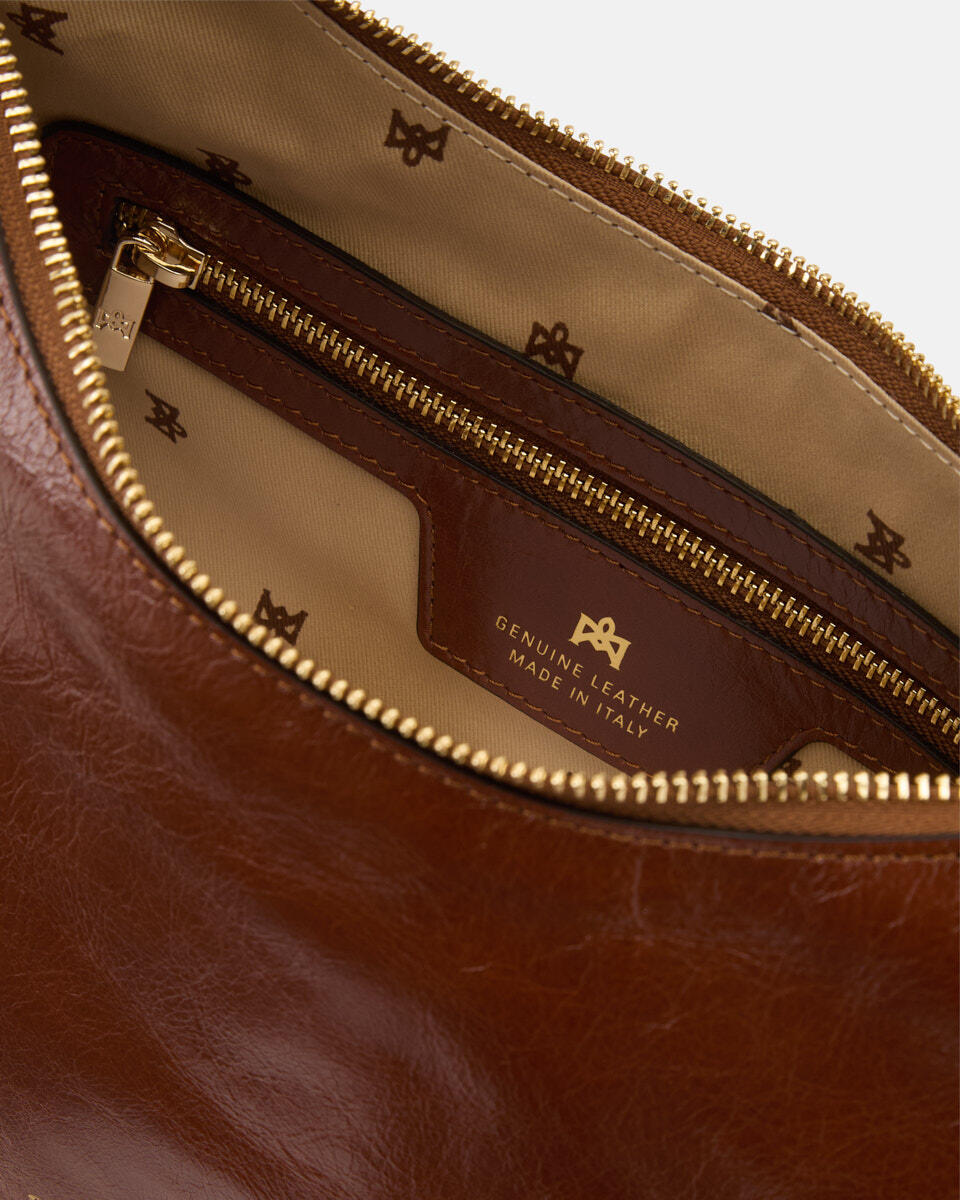 SQUARED HOBO BAG Caramel  - Cuoieria Fiorentina