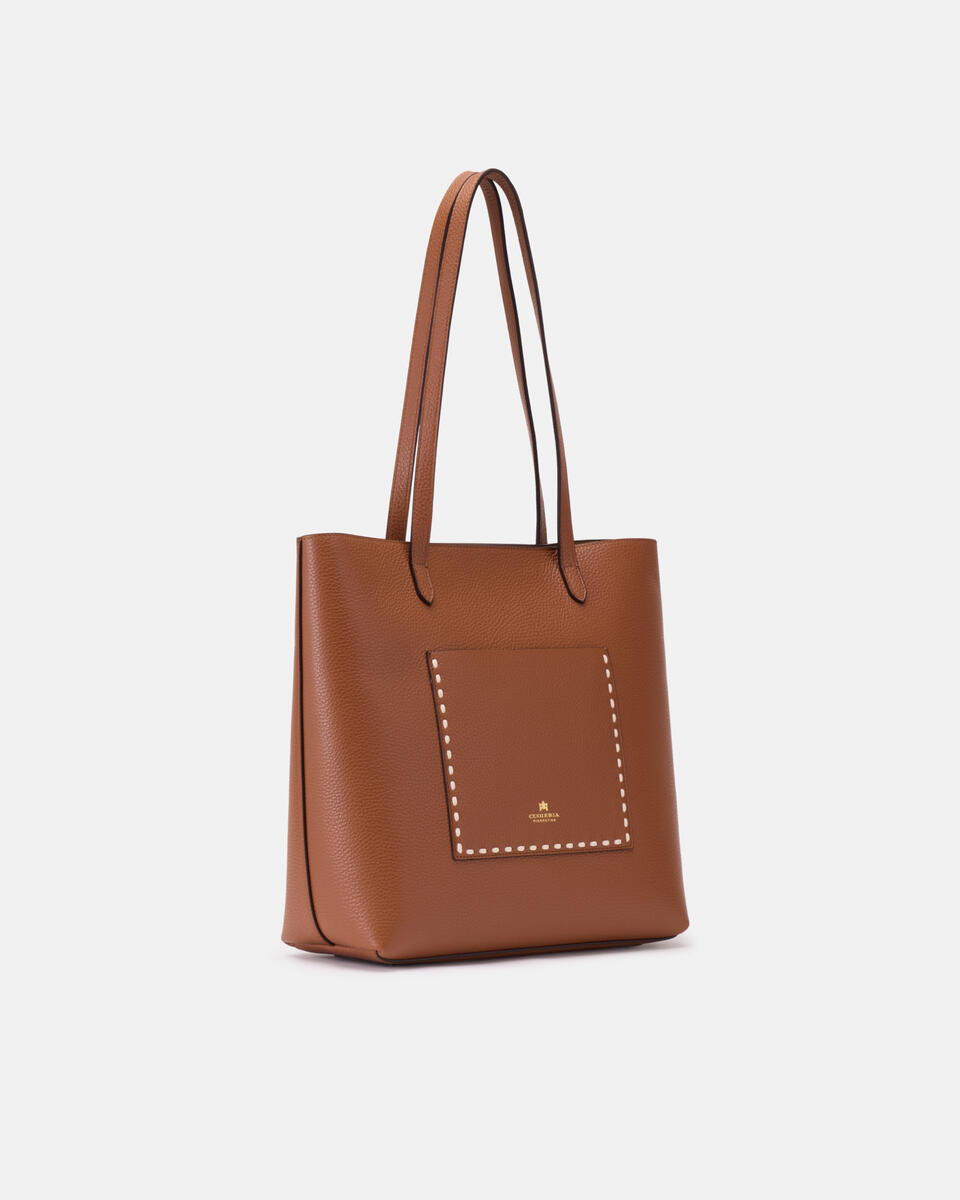 Link Shopping bag Caramel  - Shopping - Borse Donna - Borse - Cuoieria Fiorentina