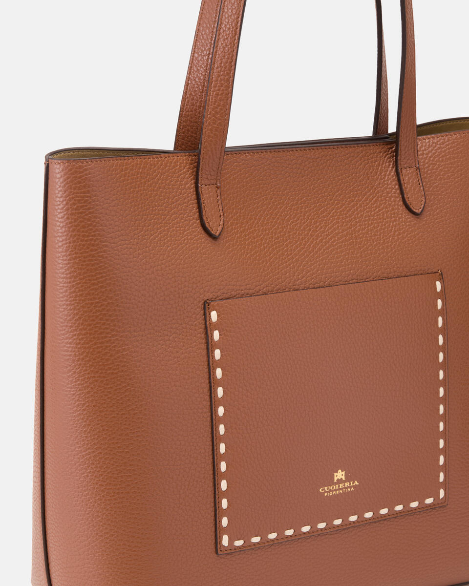 Link Shopping bag Caramel  - Shopping - Borse Donna - Borse - Cuoieria Fiorentina
