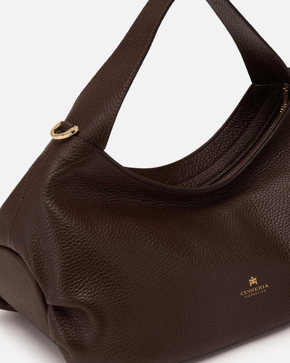 Gaia hobo in pelle Cioccolato  - Tote Bag - Borse Donna - Borse - Cuoieria Fiorentina
