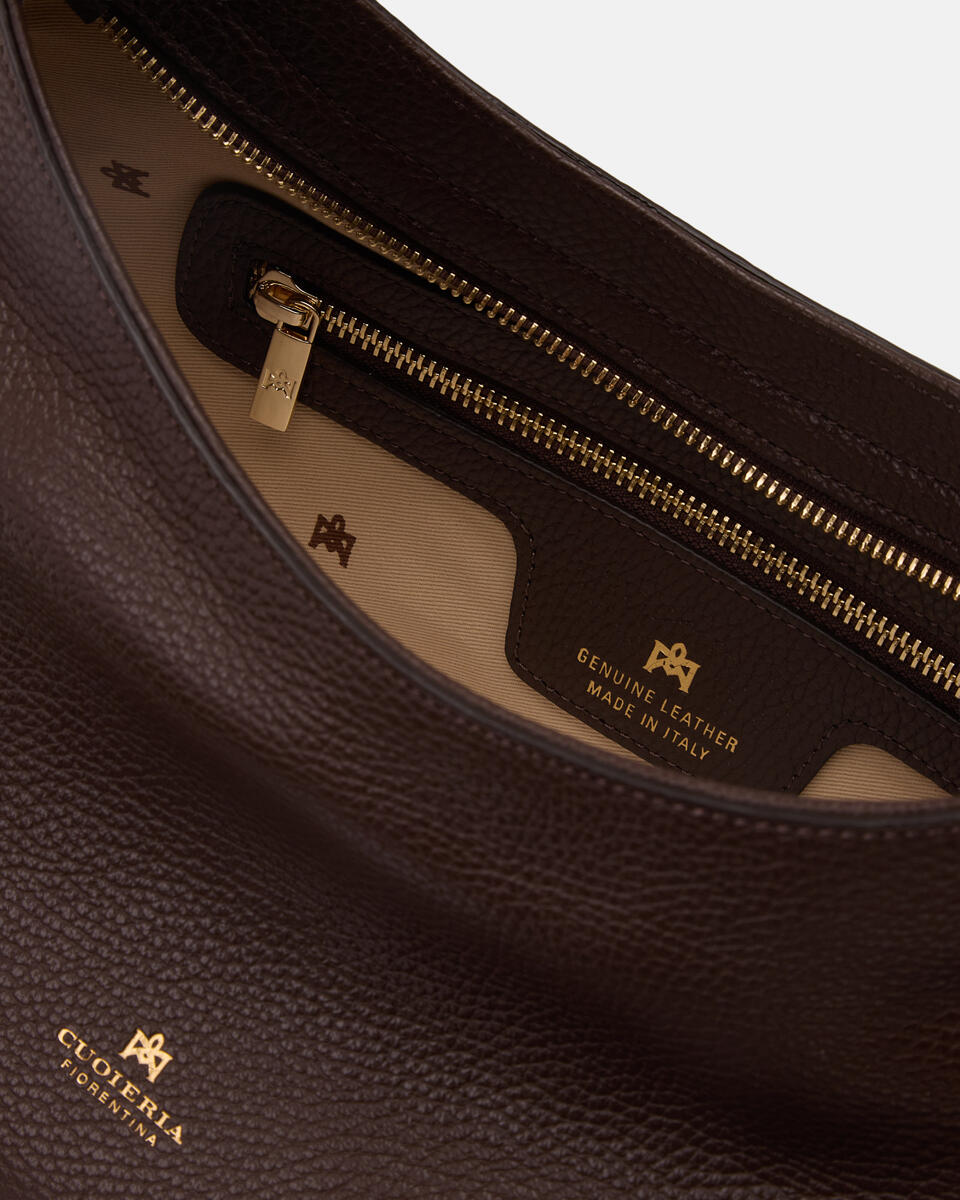 Gaia hobo in pelle Cioccolato  - Tote Bag - Borse Donna - Borse - Cuoieria Fiorentina