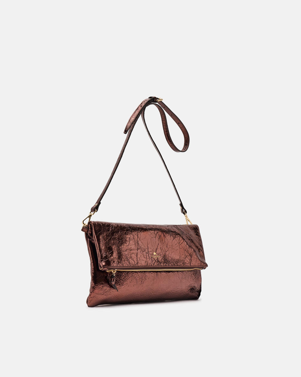 Velvet Flap bag XL Cioccolato  - Pochette - Borse Donna - Borse - Cuoieria Fiorentina