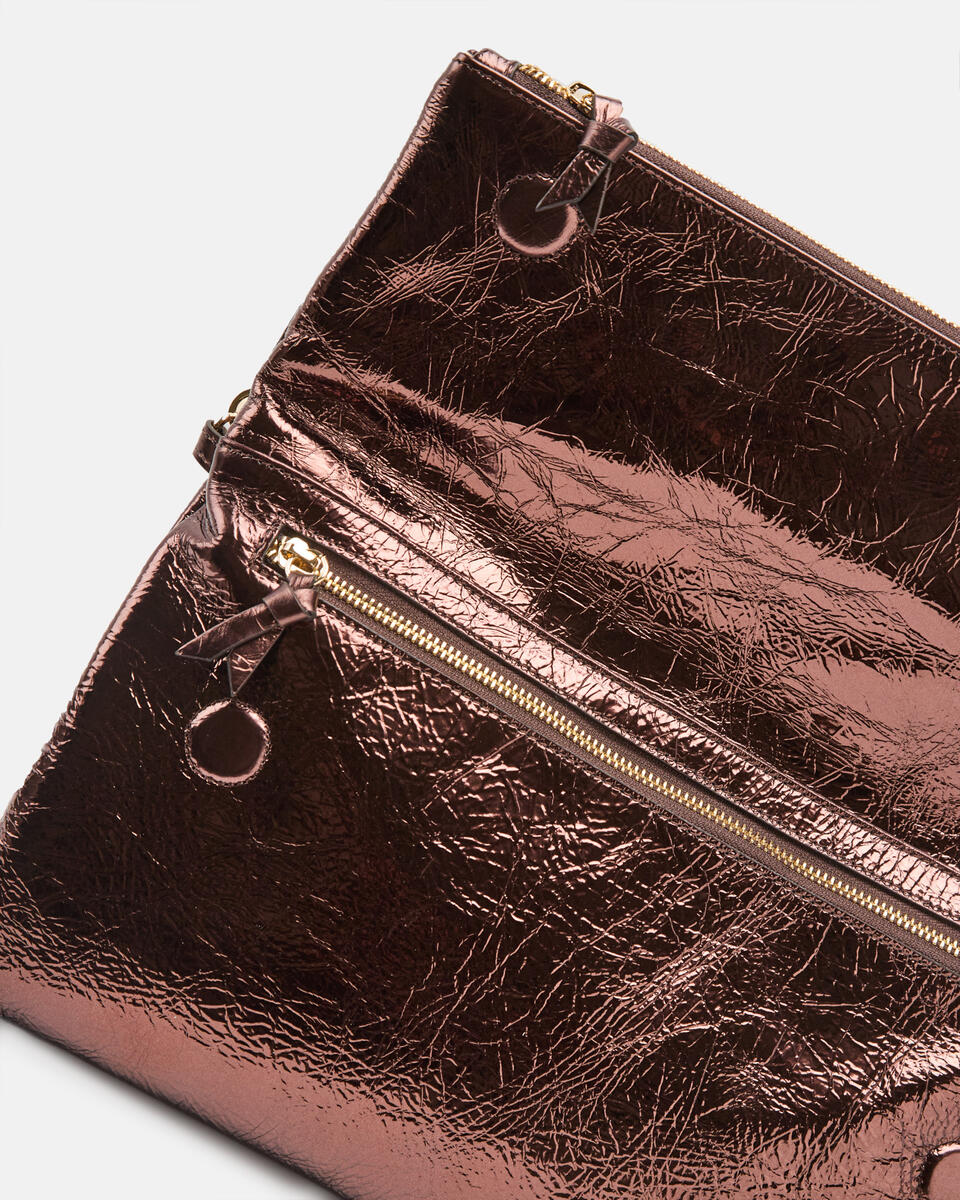 Velvet Flap bag XL Cioccolato  - Pochette - Borse Donna - Borse - Cuoieria Fiorentina