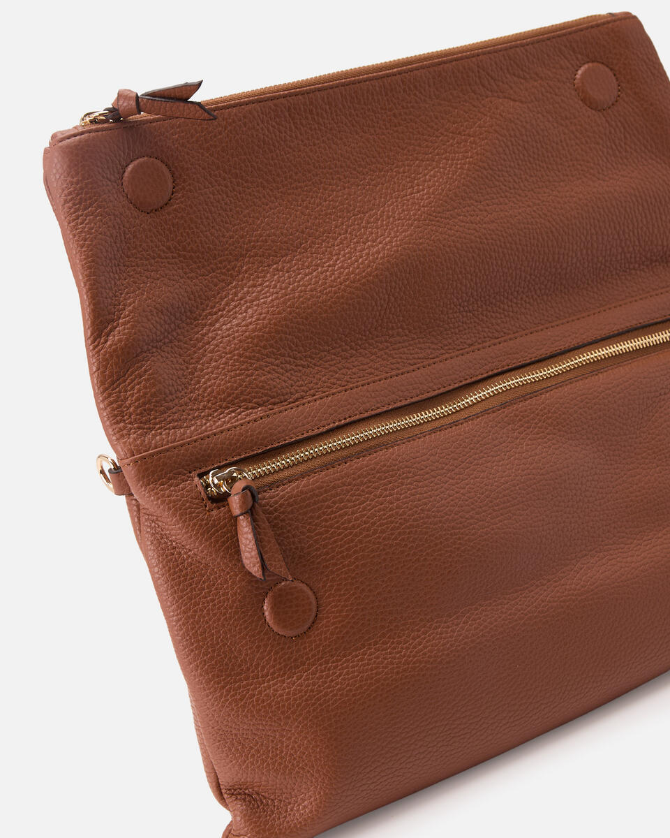 MAXI POUCH Caramel  - Clutch Bags - Women's Bags - Bags - Cuoieria Fiorentina
