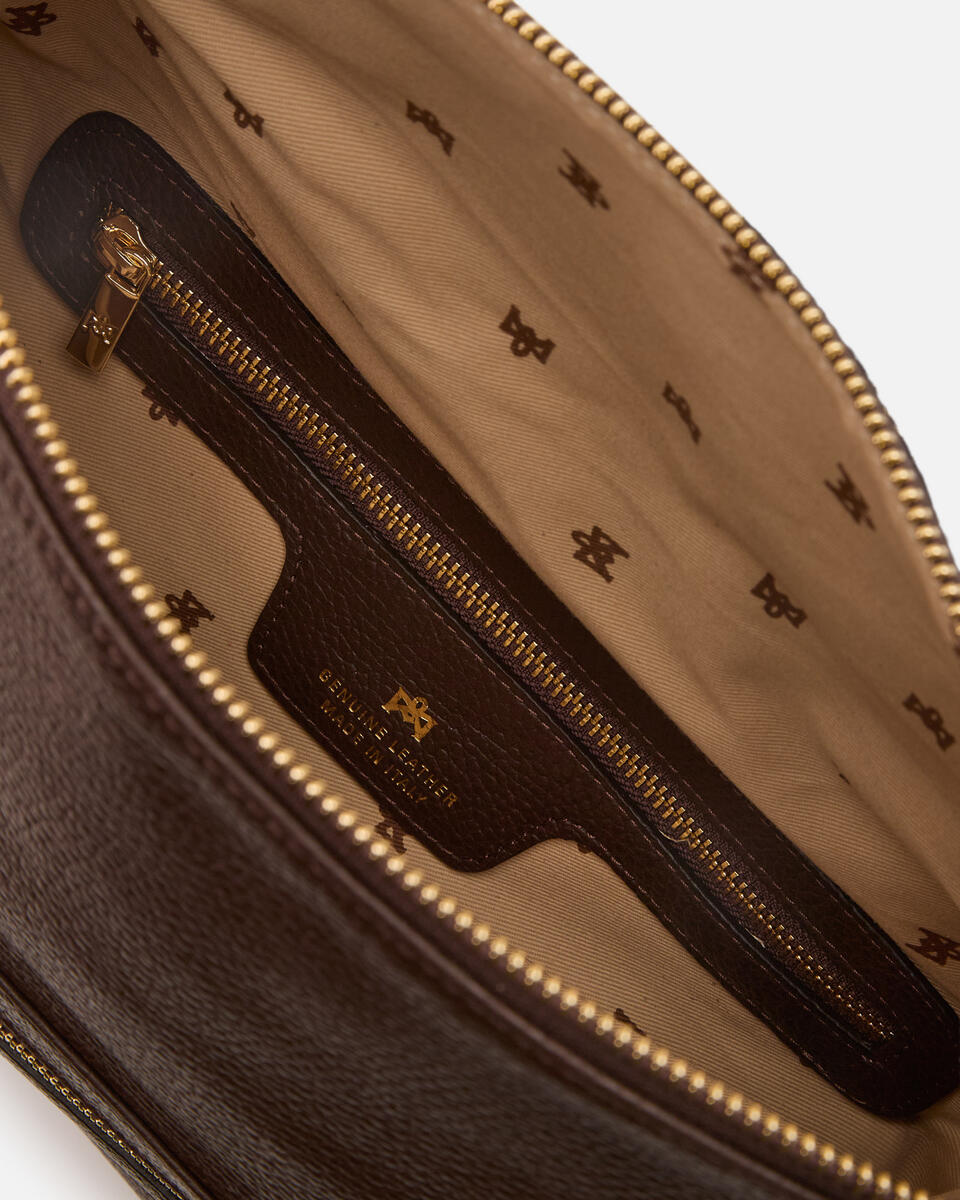 MAXI POUCH Chocolate  - Clutch Bags - Women's Bags - Bags - Cuoieria Fiorentina