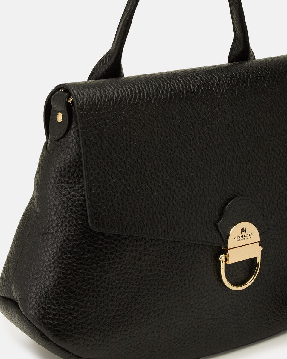 Jess large flap bag in pelle Nero  - Cuoieria Fiorentina