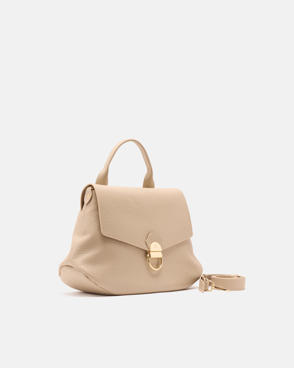 Jess large flap bag in pelle Prosecco  - Cuoieria Fiorentina