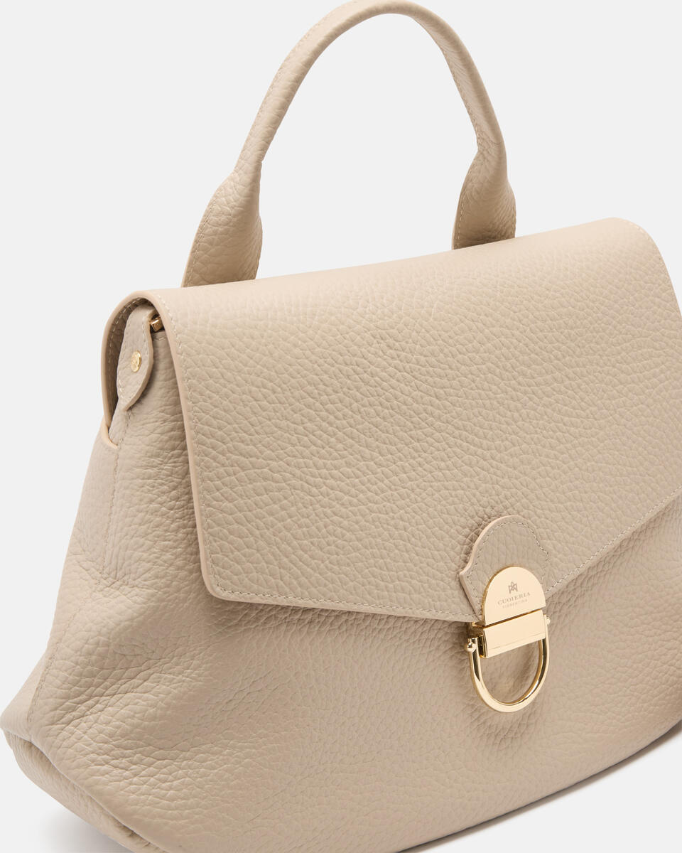 Jess large flap bag in pelle Prosecco  - Cuoieria Fiorentina