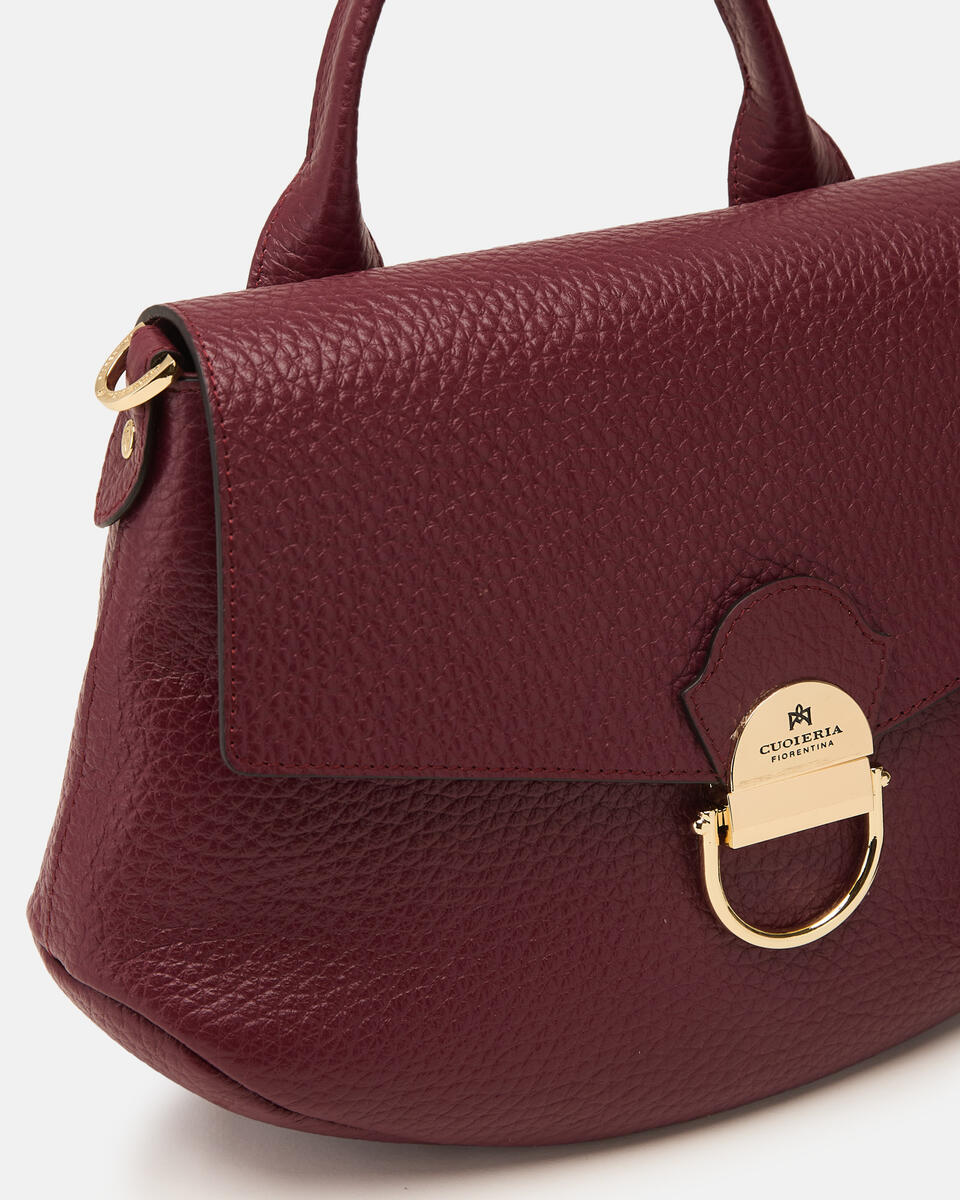 SMALL FLAP BAG Bordeaux  - Cuoieria Fiorentina